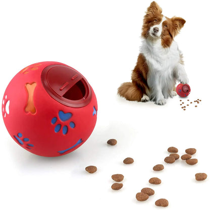 Solid Bone and Paw Print Treat Dispenser Ball