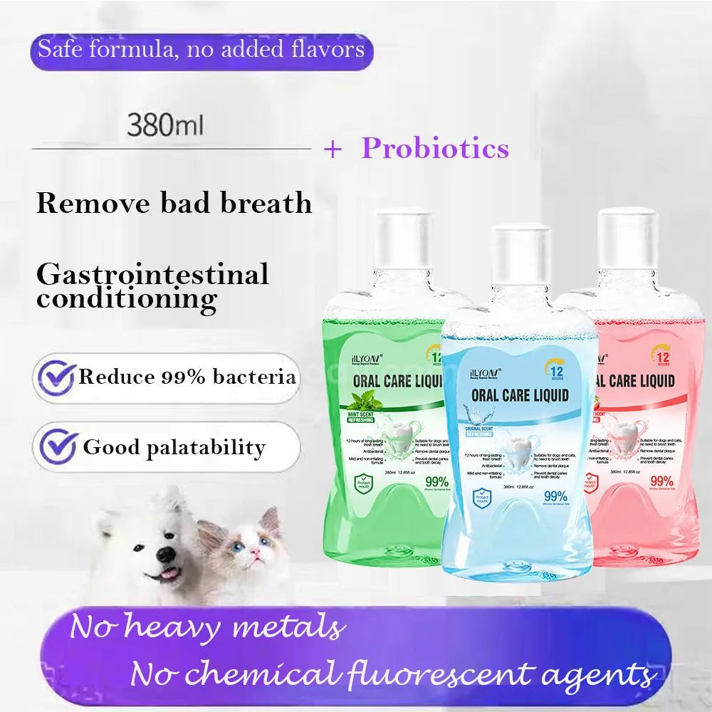 ILLYOAV - Pet Dental Mouthwash Liquid With Probiotics