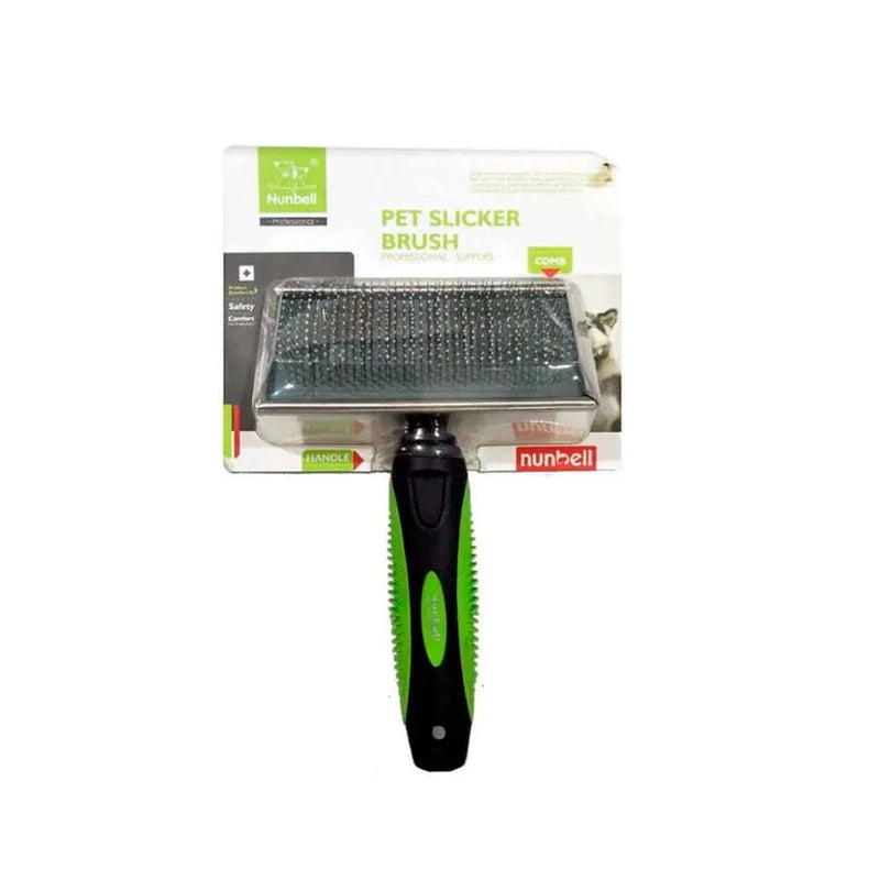 NUNBELL - Silver Edges Colorful Hand Slicker Brush