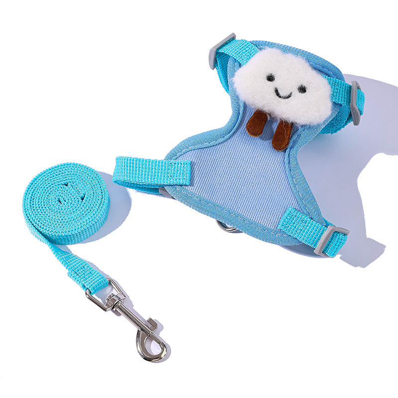 Cartoon Vest Harness & Lead