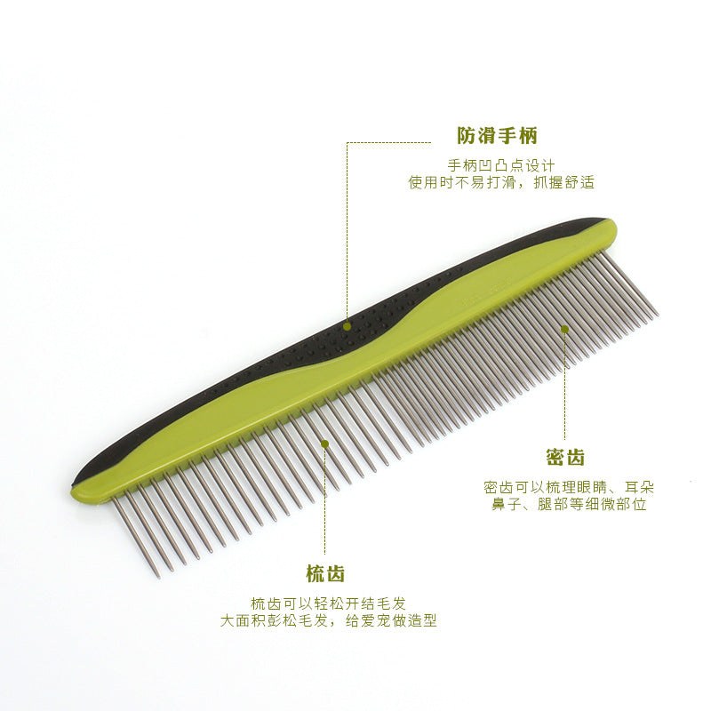 STEEL COMB - Plastic Handle Detangling Comb