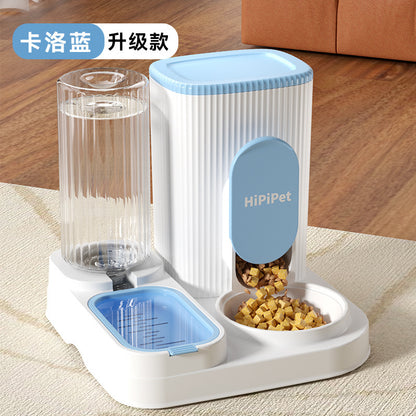 Automatic Pet Feeder + Drinking Bowl – Stainless Steel