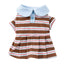 Striped Polo Collar Dress
