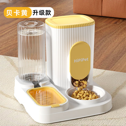 Automatic Pet Feeder + Drinking Bowl – Stainless Steel