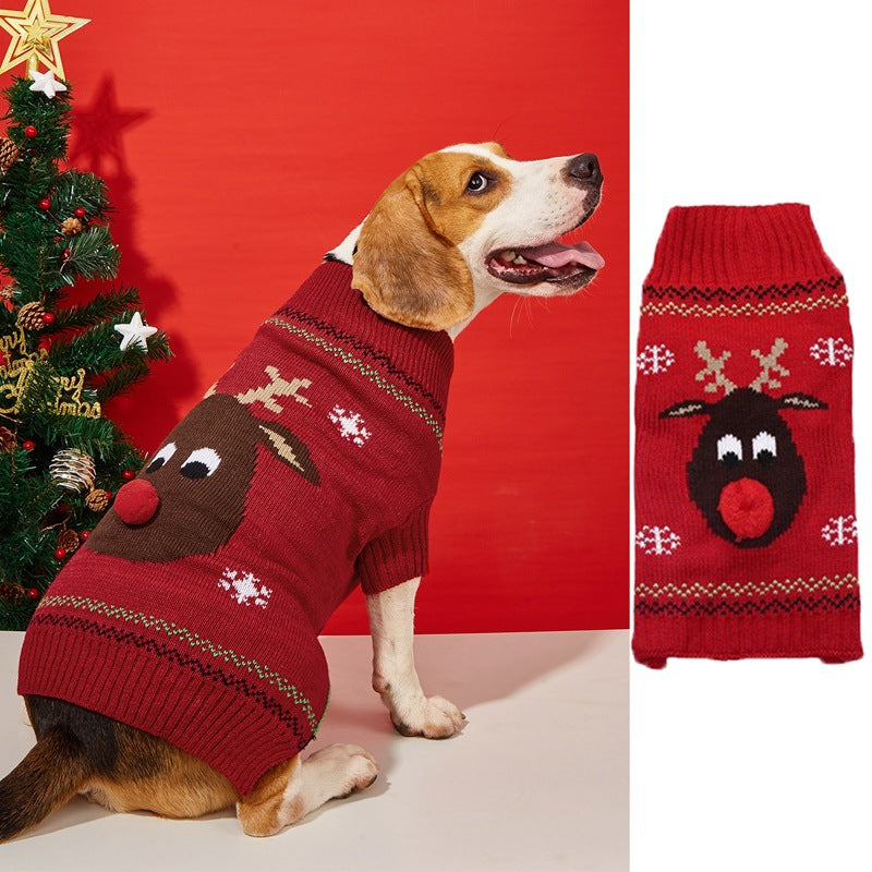 Christmas Red-Nosed Deer Sweater