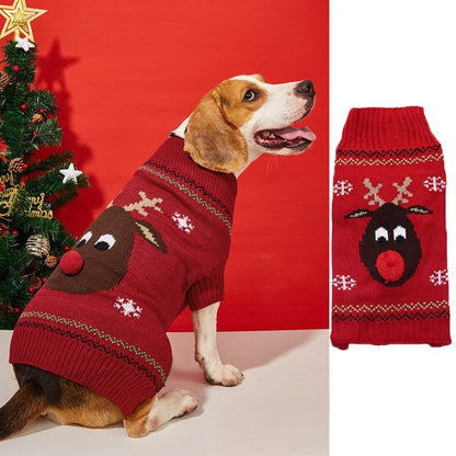 Christmas Red-Nosed Deer Sweater