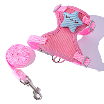 Cartoon Vest Harness & Lead