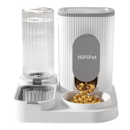 Automatic Pet Feeder + Drinking Bowl – Stainless Steel
