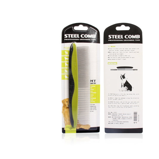 STEEL COMB - Plastic Handle Detangling Comb