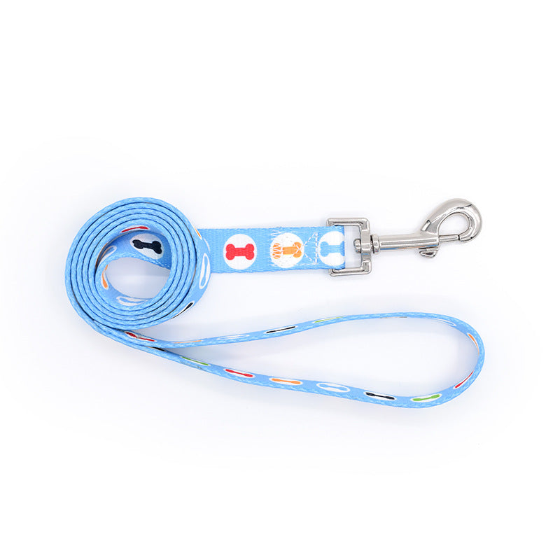 Colourful Dog Collar With Leash