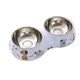 Animal Print Double Pet Bowl