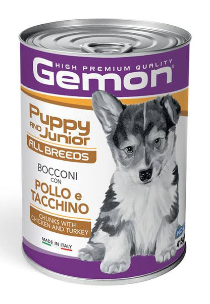 GEMON - Puppy and Junior All Breeds Dog Wet Food