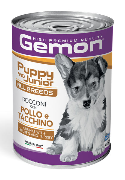 GEMON - Puppy and Junior All Breeds Dog Wet Food