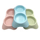 Dual Plastic Pet Feeding Bowl