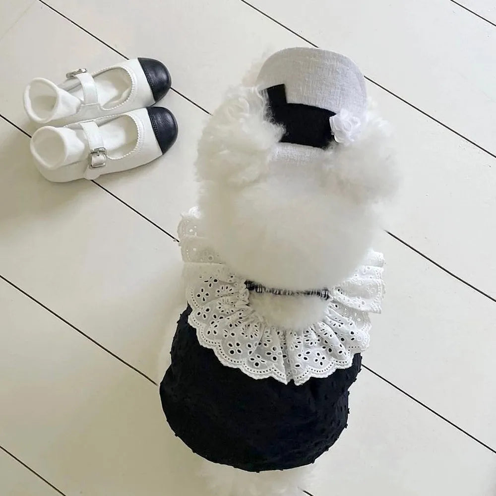 BLACK & WHITE LACE CLOTH