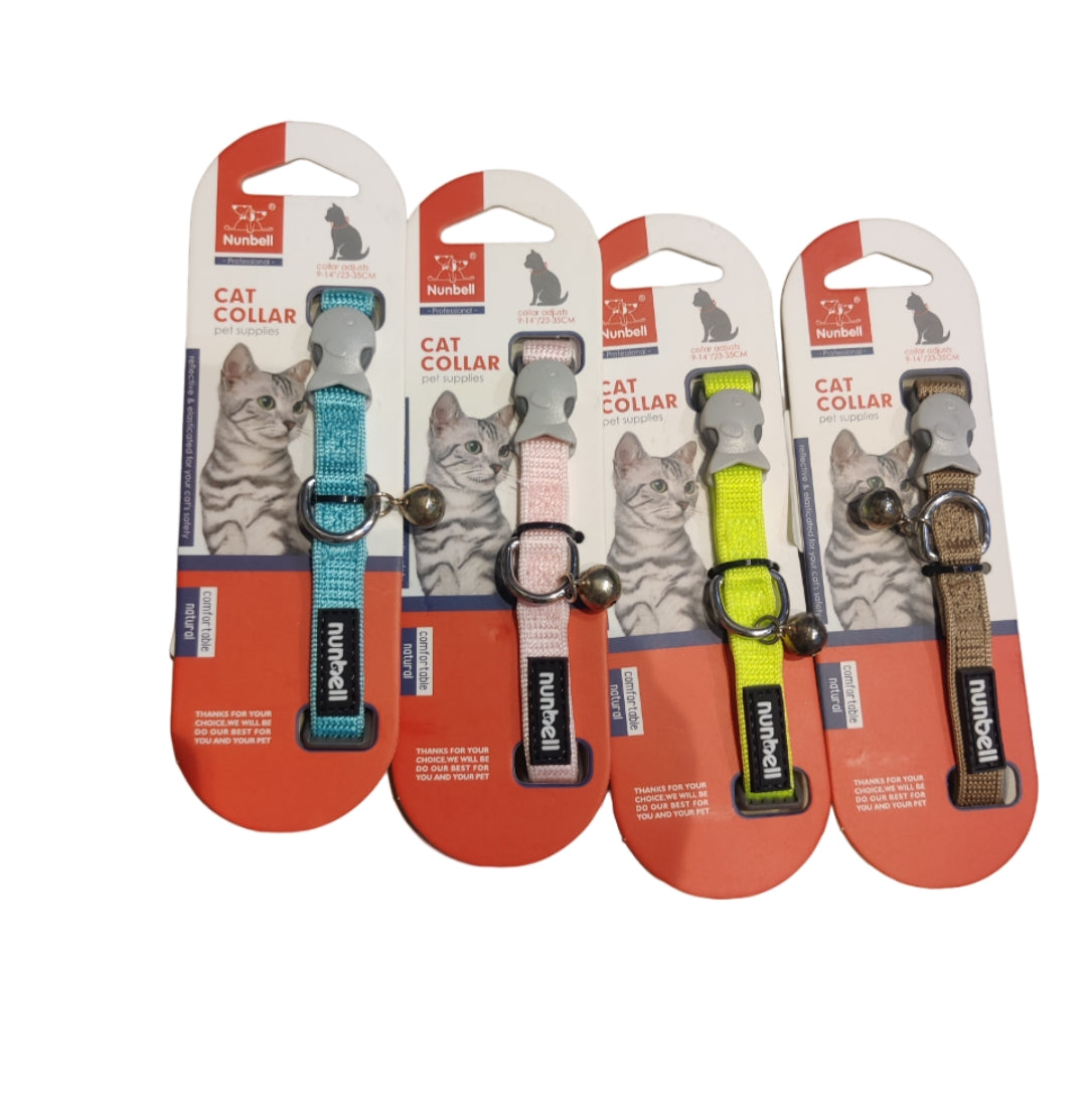 NUNBELL - Plain Cat Collar with Bell