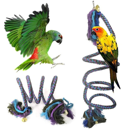 Spiral Spring Rope Parrot Toy