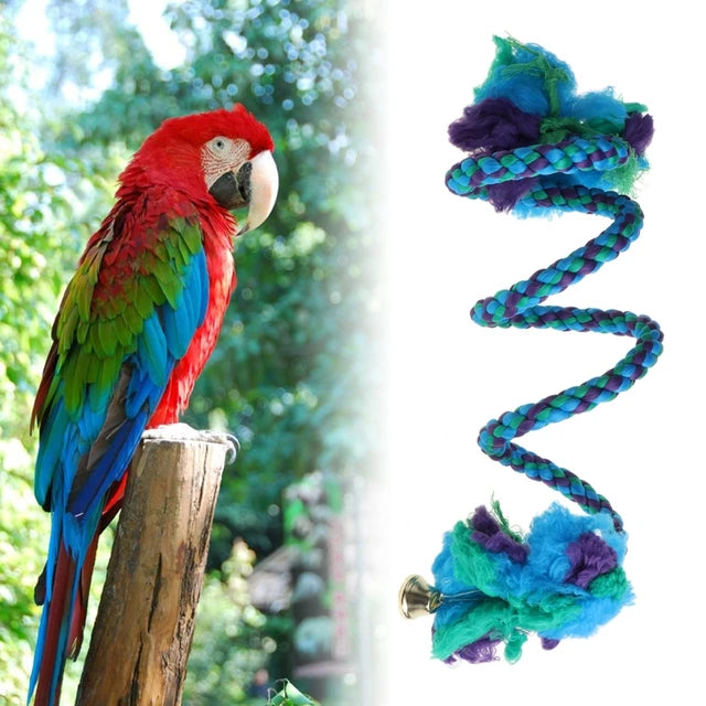 Spiral Spring Rope Parrot Toy