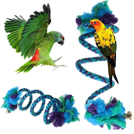 Spiral Spring Rope Parrot Toy