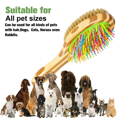 PET GROOMING TOOLS - Wooden Double Sided Brush