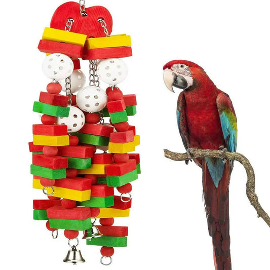 Wooden Colored Parrot Toy