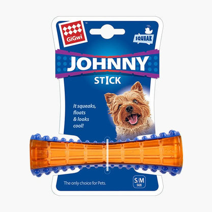 JOHNNY - Sqeaky Stick Dog Toy