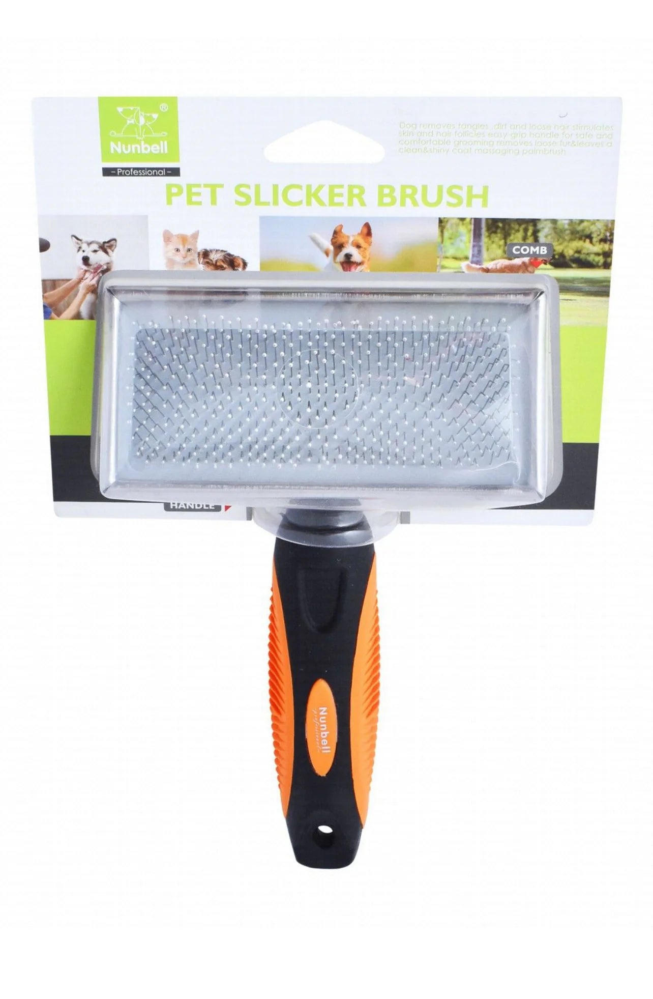 NUNBELL - Silver Edges Colorful Hand Slicker Brush