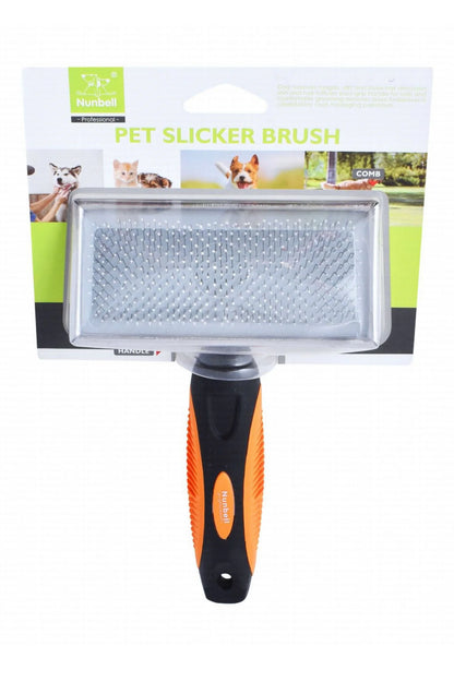 NUNBELL - Silver Edges Colorful Hand Slicker Brush