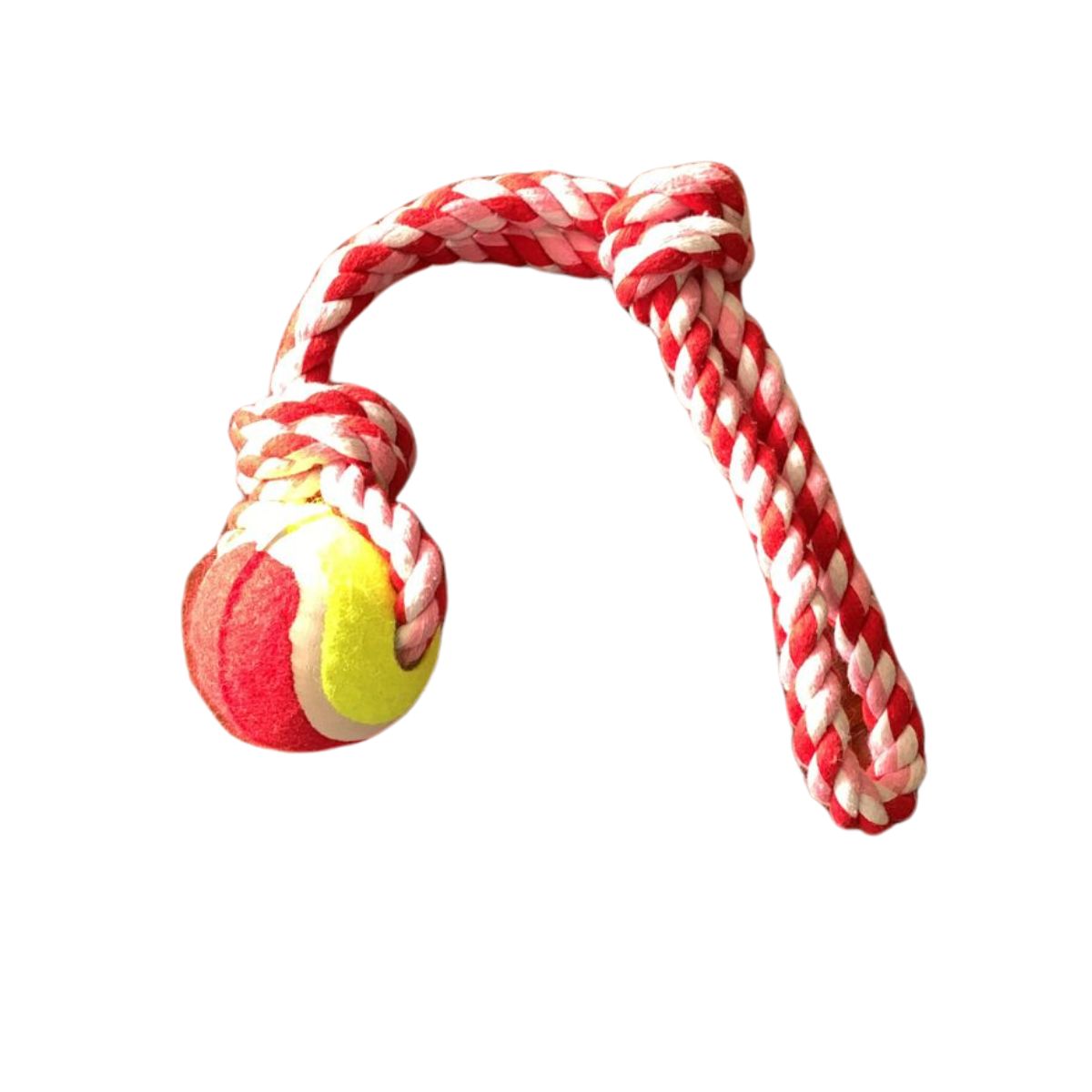 2 Knots Cotton Rope Single Tennis Ball Toy