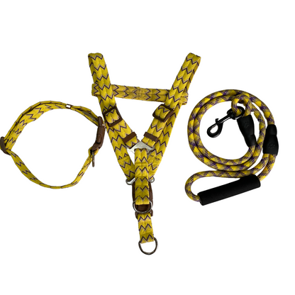 3 PCs. Adjustable Harness and Leash Set