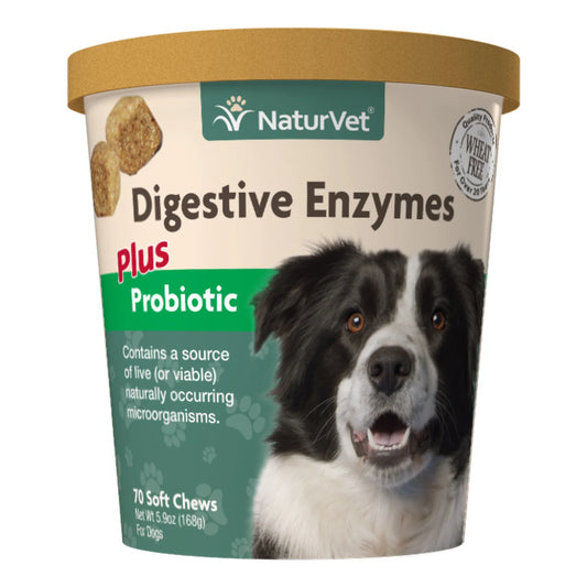 NATURVET - Digestive Enzyme Plus Probiotics