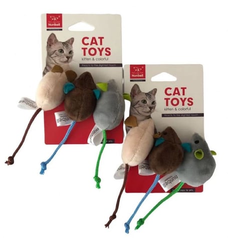 NUNBELL - Assorted Mouse Shaped Cat Teasing Toy