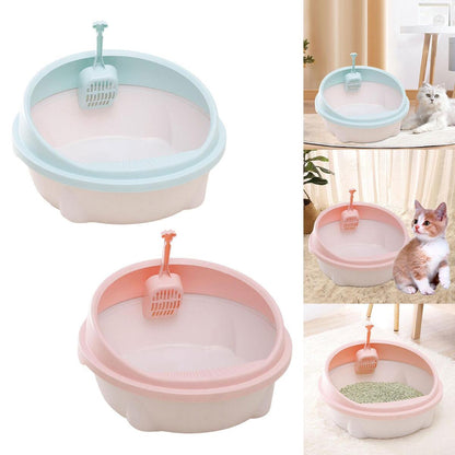 Stylish Open Cat Litter Box With Scoop