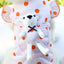 Cute Pocket White Bear Polka Dot Clothes