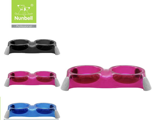 NUNBELL - Non Slip Double Diner Rubber Feet Bowl